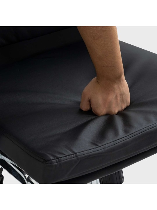 Bureaustoel Cleveland kunstleer, zwart