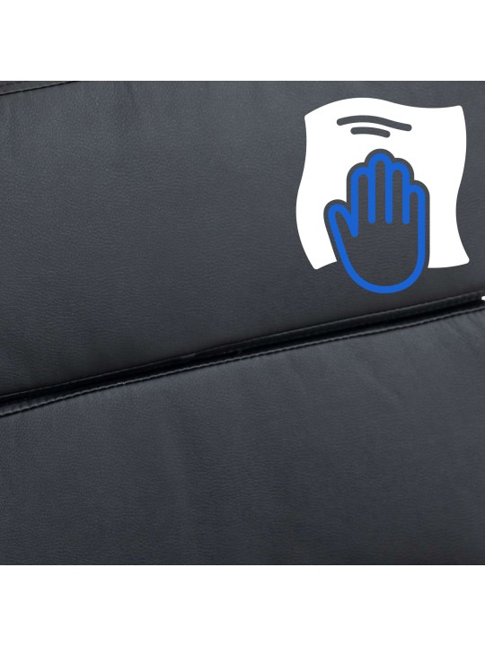 Bureaustoel Cleveland kunstleer, zwart