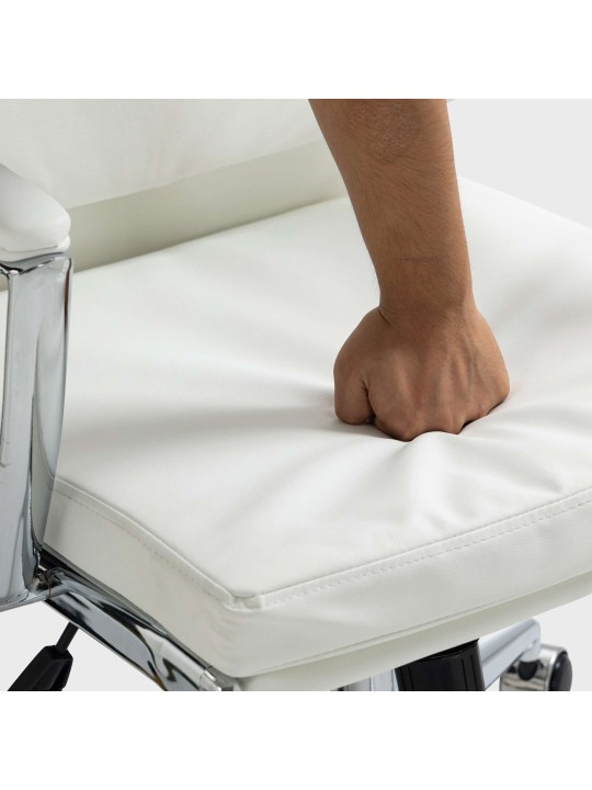 Bureaustoel Cleveland kunstleer, wit