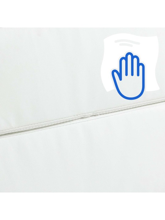 Bureaustoel Cleveland kunstleer, wit