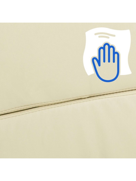 Bureaustoel Cleveland kunstleer, crème