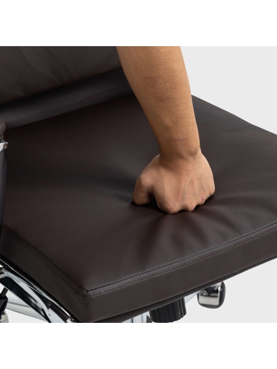 Bureaustoel Cleveland kunstleer, bruin