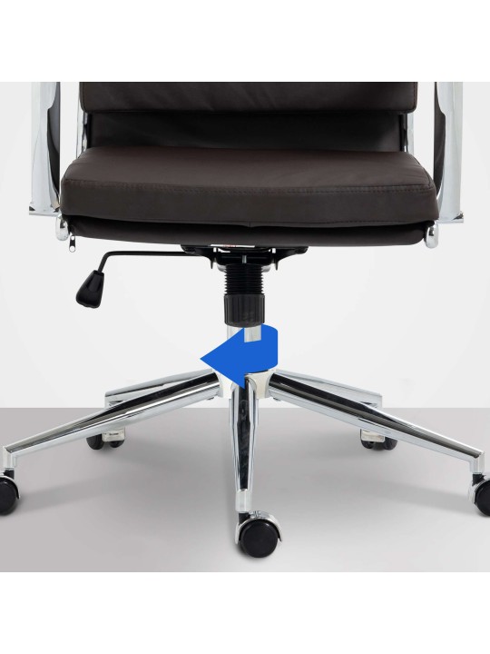 Bureaustoel Cleveland kunstleer, bruin