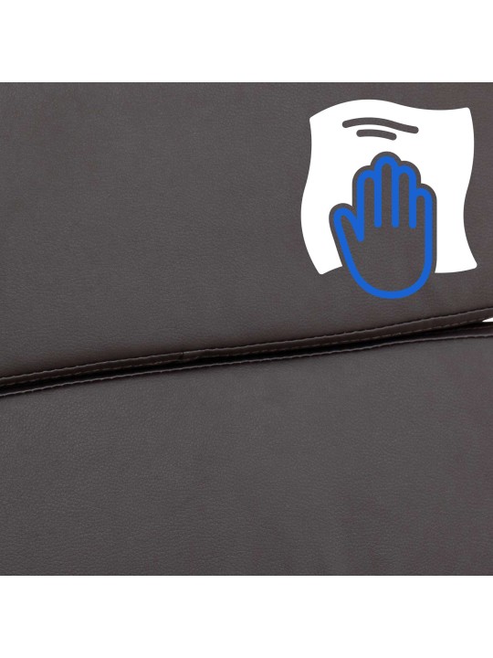 Bureaustoel Cleveland kunstleer, bruin