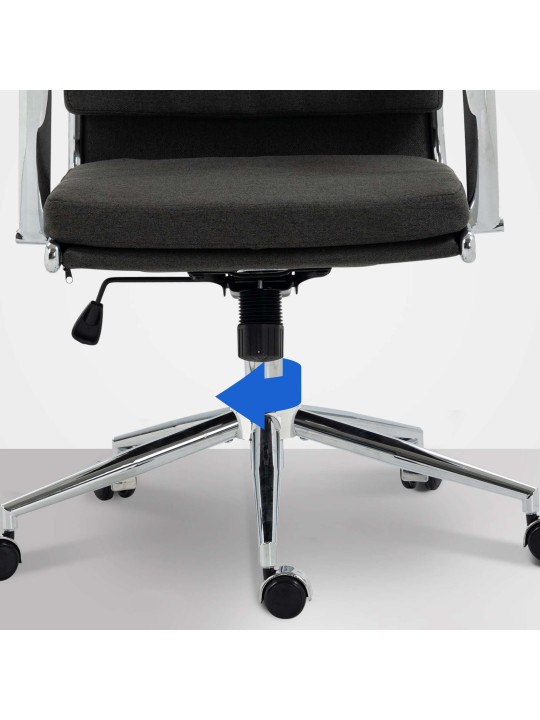 Bureaustoel Cleveland stof, donkergrijs