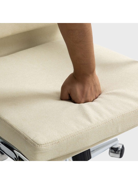 Bureaustoel Cleveland stof, crème