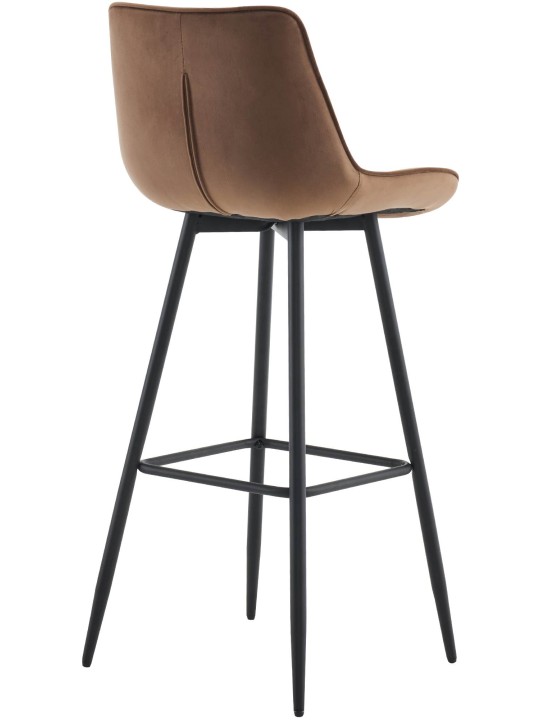 Set van 2 barkrukken Dartford fluweel, bruin