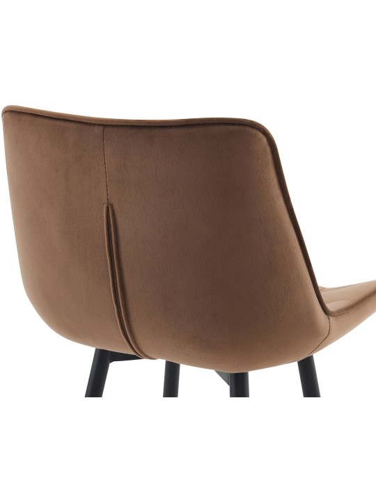 Set van 2 barkrukken Dartford fluweel, bruin