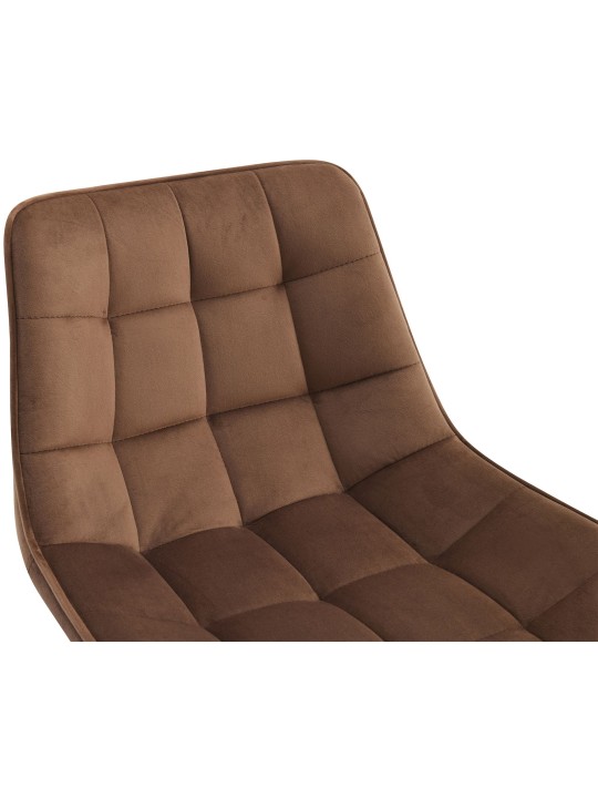 Set van 2 barkrukken Dartford fluweel, bruin