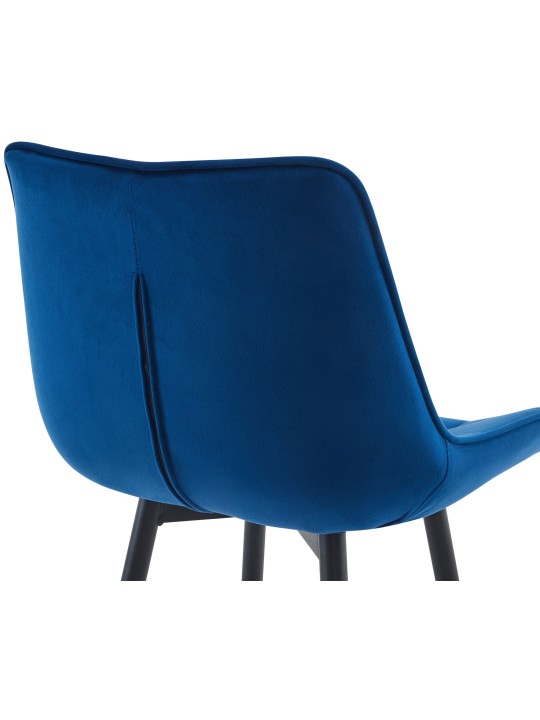 Set van 2 barkrukken Dartford fluweel, blauw