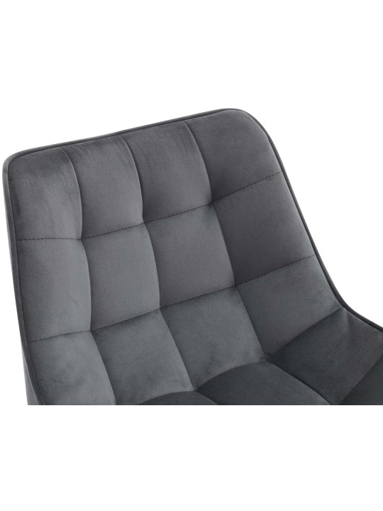 Set van 2 barkrukken Dartford fluweel, donkergrijs