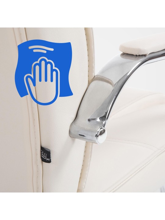 Bezoekersstoel Attila, crème