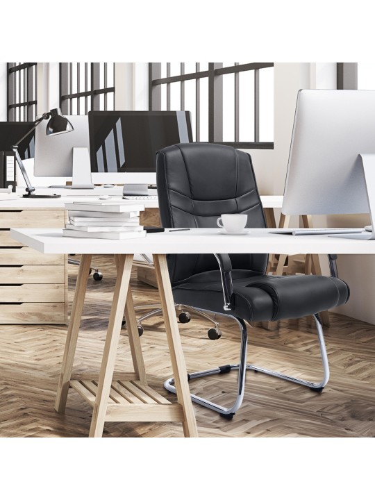 Set van 2 stoelen Attila, zwart