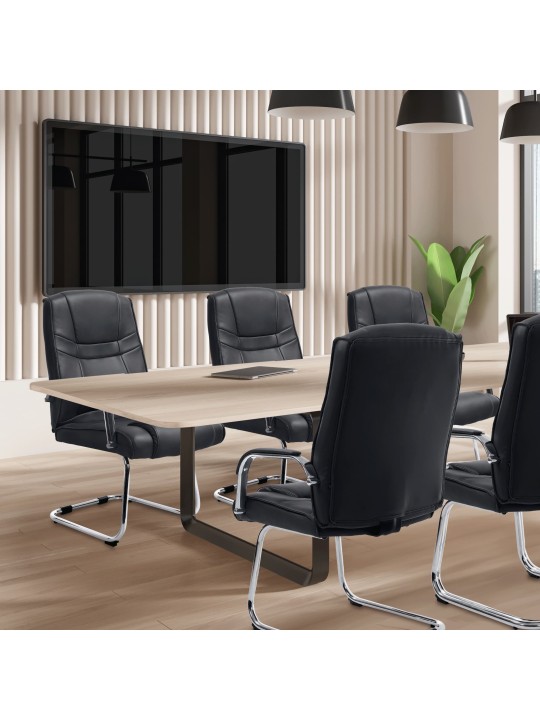 Set van 2 stoelen Attila, zwart