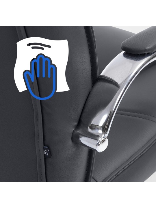 Set van 2 stoelen Attila, zwart