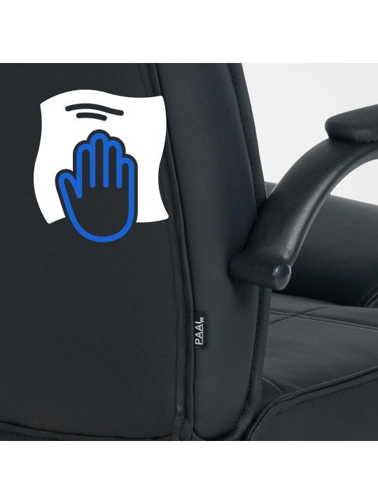 Set van 2 stoelen Attila, zwart/zwart