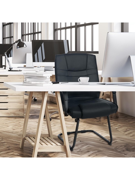 Set van 2 stoelen Attila, zwart/zwart