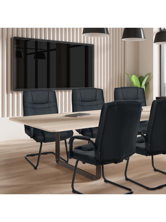 Set van 2 stoelen Attila, zwart/zwart