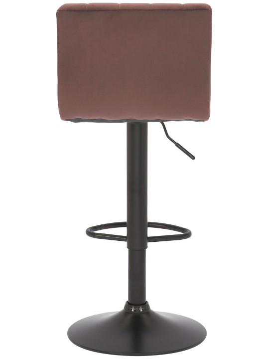 Set van 2 barkrukken Jamie fluweel, bruin