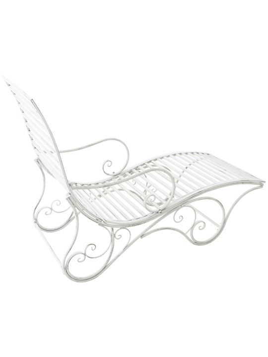 Tuinligstoel Amiens, antiek wit Tuinligstoel Amiens, antiek wit