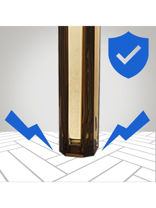 Set van 2 barkrukken Fox, transparant, barnsteen