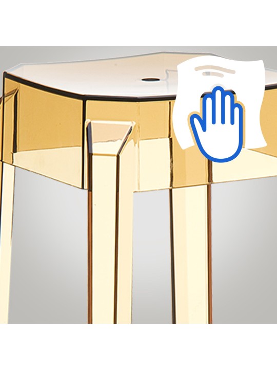 Set van 2 barkrukken Fox, transparant, barnsteen