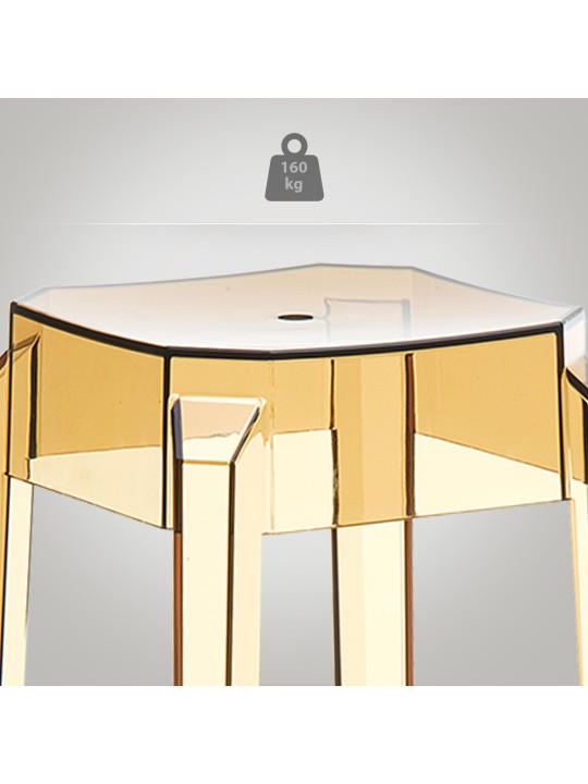 Set van 2 barkrukken Fox, transparant, barnsteen