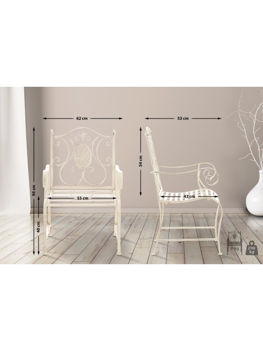 Voorzitter Punjab, antiek crème Voorzitter Punjab, antiek crème