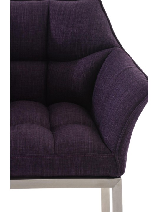 Barkruk Damaso E stof met 4-poots frame, lila