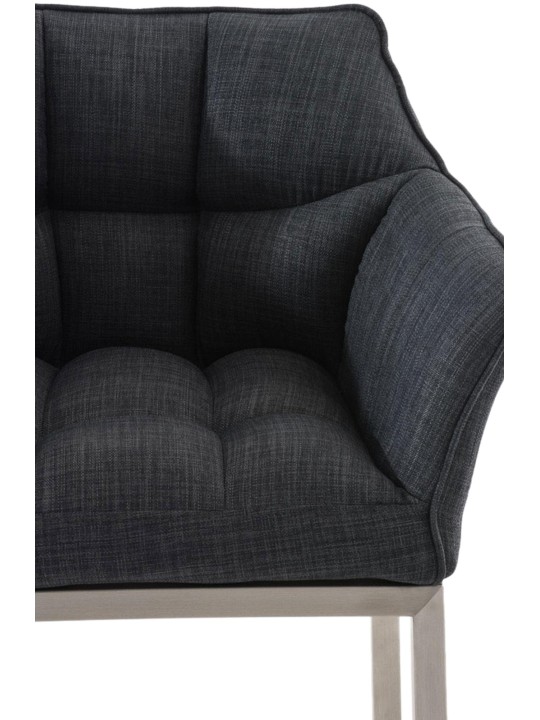 Barkruk Damaso E stof met 4-poots frame, donkergrijs Barkruk Damaso E stof met 4-poots frame, donkergrijs