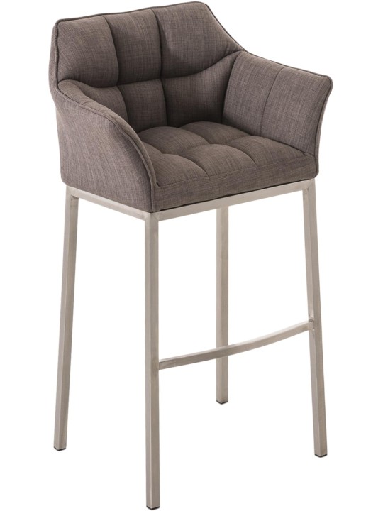 Barkruk Damaso E stof met 4-poots frame, grijs Barkruk Damaso E stof met 4-poots frame, grijs