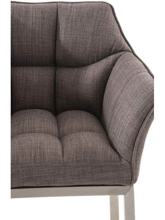 Barkruk Damaso E stof met 4-poots frame, grijs Barkruk Damaso E stof met 4-poots frame, grijs