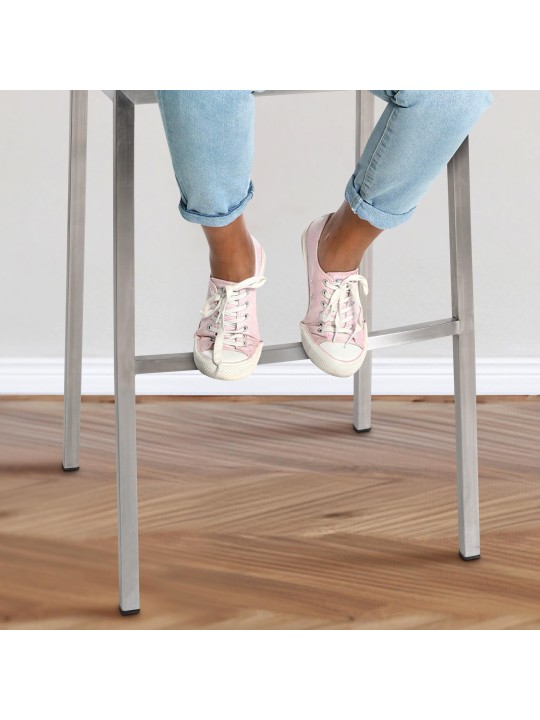 Barkruk Damaso E stof met 4-poots frame, titaniumgrijs Barkruk Damaso E stof met 4-poots frame, titaniumgrijs