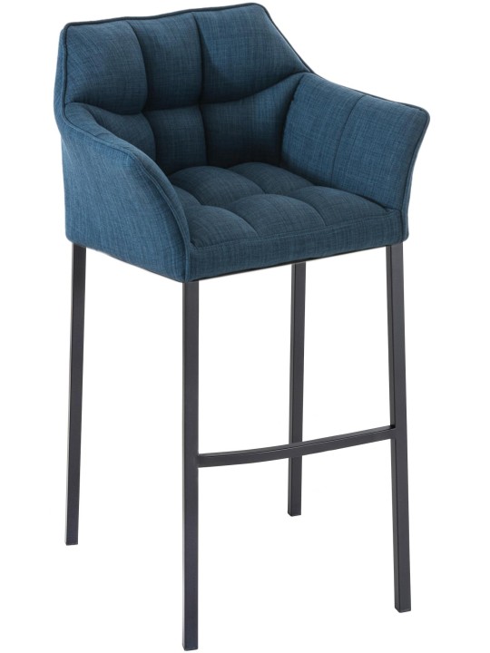 Barkruk Damaso B stof met 4-poots frame, blauw Barkruk Damaso B stof met 4-poots frame, blauw