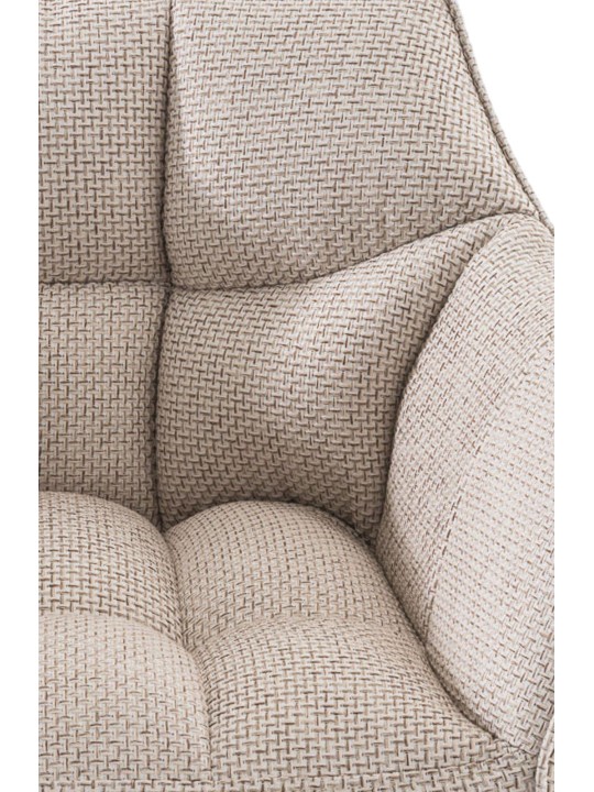 Barkruk Damaso B stof met 4-poots frame, ivoor Barkruk Damaso B stof met 4-poots frame, ivoor