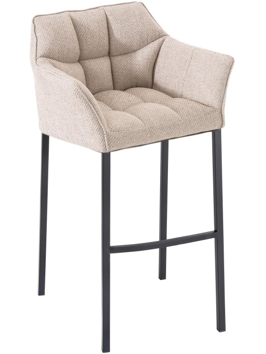 Barkruk Damaso B stof met 4-poots frame, ivoor Barkruk Damaso B stof met 4-poots frame, ivoor