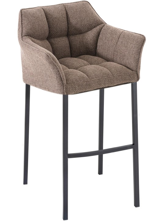 Barkruk Damaso B stof met 4-poots frame, terrabruin Barkruk Damaso B stof met 4-poots frame, terrabruin