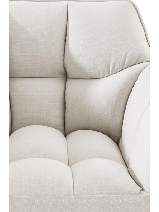 Barkruk Damaso B stof met 4-poots frame, wit