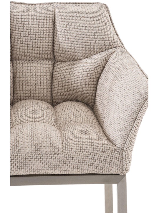 Barkruk Damaso E stof met 4-poots frame, ivoor Barkruk Damaso E stof met 4-poots frame, ivoor