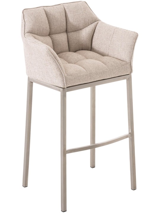 Barkruk Damaso E stof met 4-poots frame, ivoor Barkruk Damaso E stof met 4-poots frame, ivoor