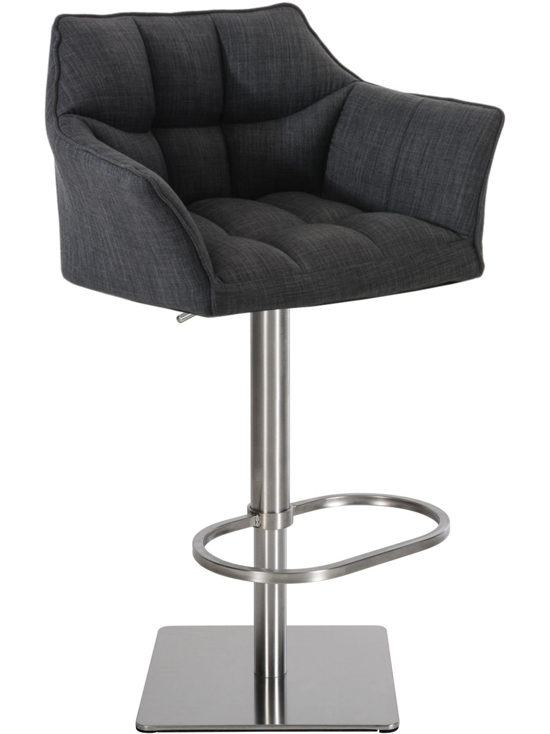 Barkruk Damaso E stof, donkergrijs