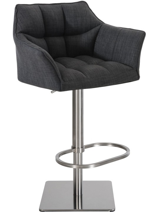 Barkruk Damaso E stof, donkergrijs