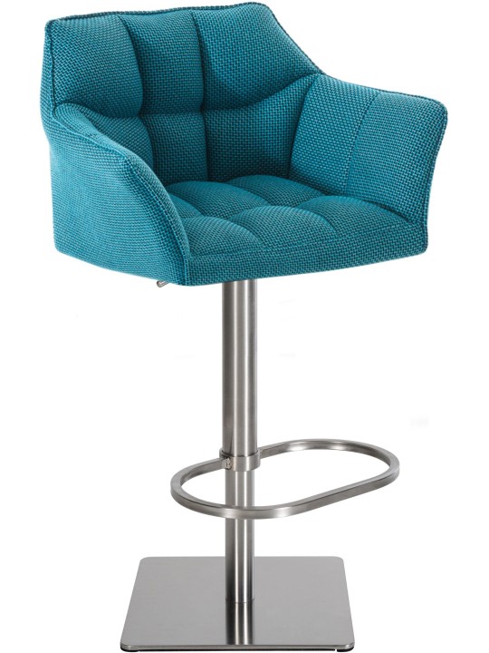 Barkruk Damaso E stof, turquoise