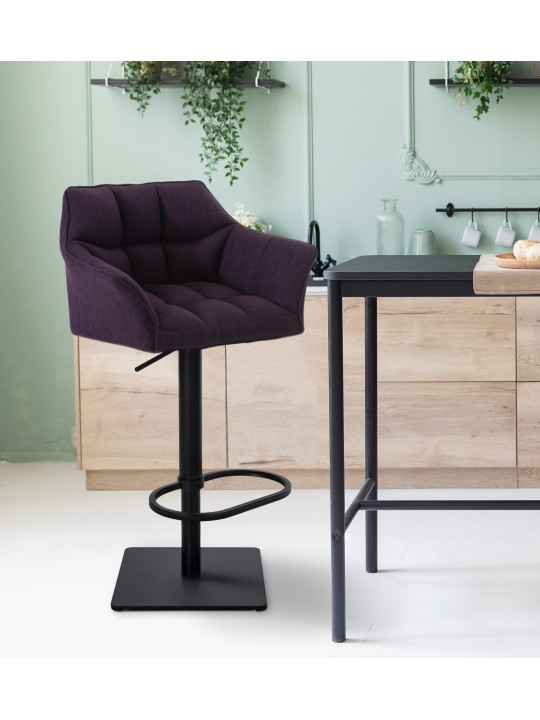 Barkruk Damaso B stof, lila