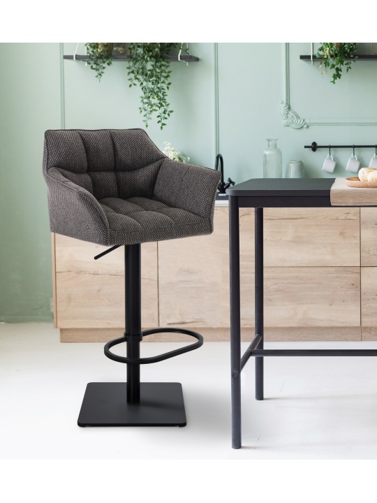 Barkruk Damaso B stof, titaniumgrijs Barkruk Damaso B stof, titaniumgrijs