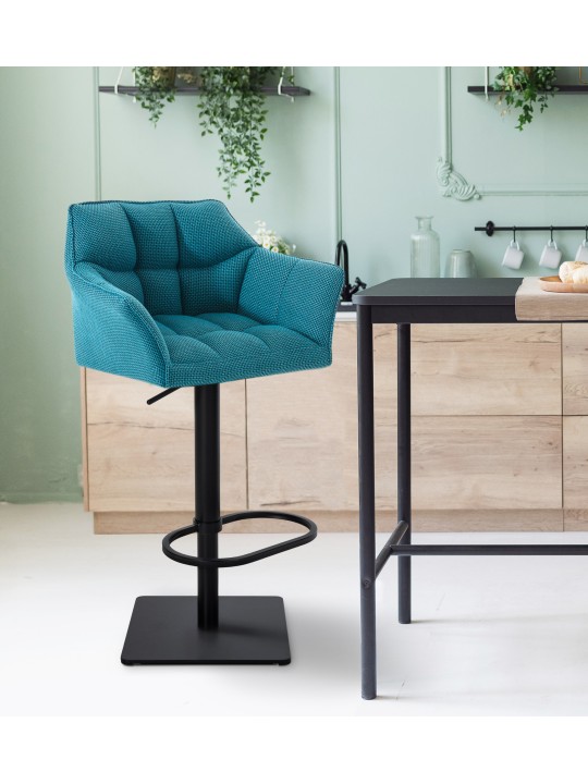 Barkruk Damaso B stof, turquoise Barkruk Damaso B stof, turquoise