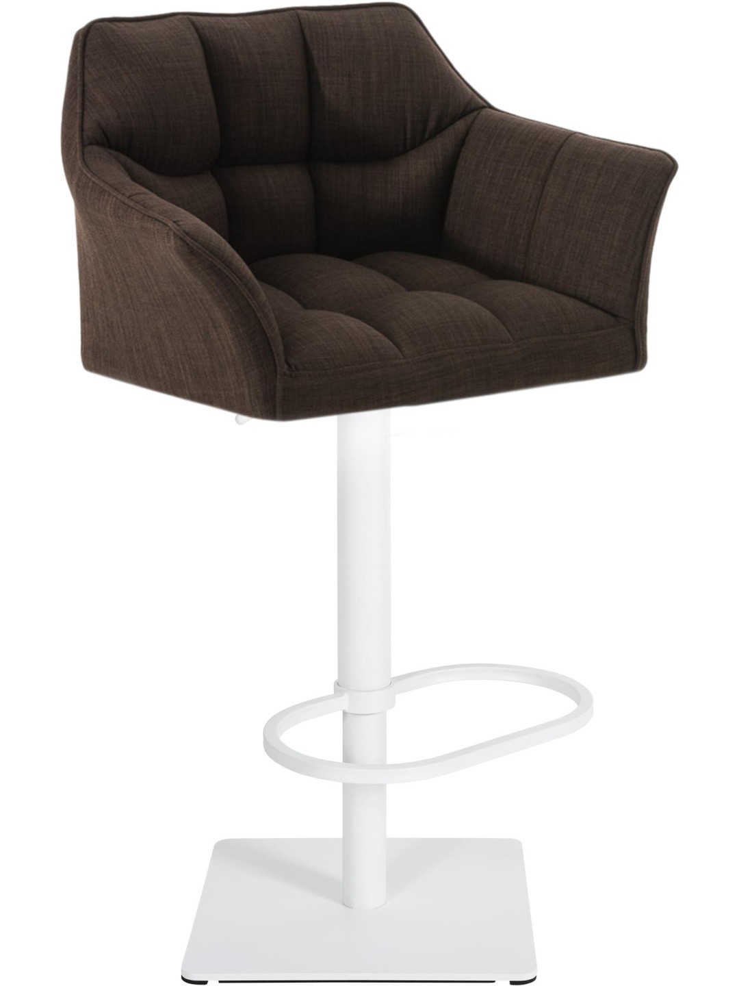 Barkruk Damaso W stof, bruin