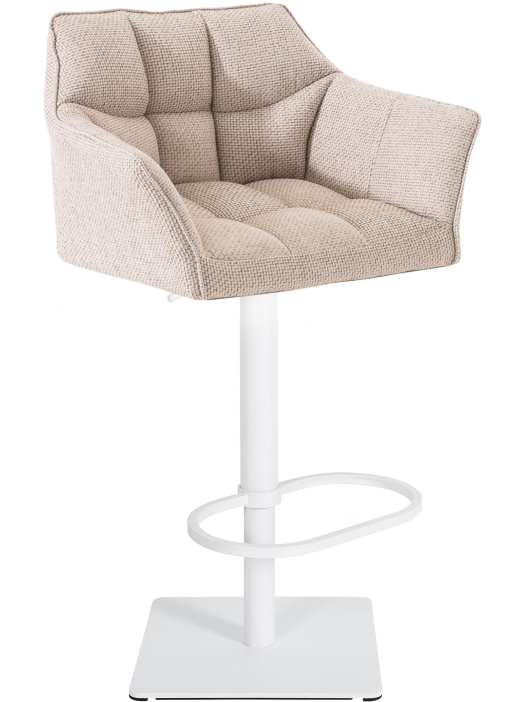 Barkruk Damaso W stof, ivoor