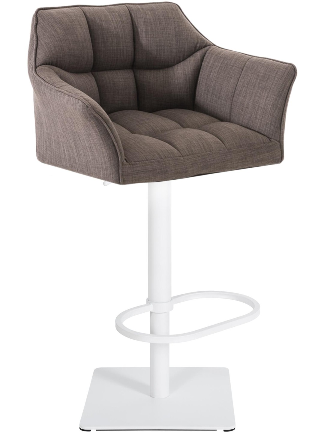 Barkruk Damaso W stof, grijs