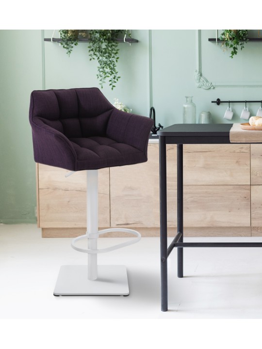 Barkruk Damaso W stof, lila